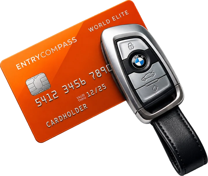 Payment card and car key